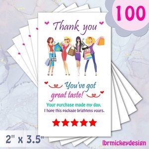 100 Thank You Cards